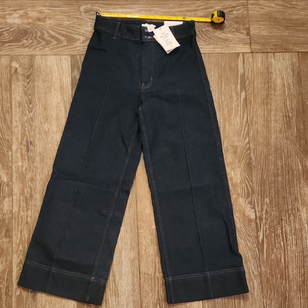 H&M Dark Blue Wide Leg Jeans